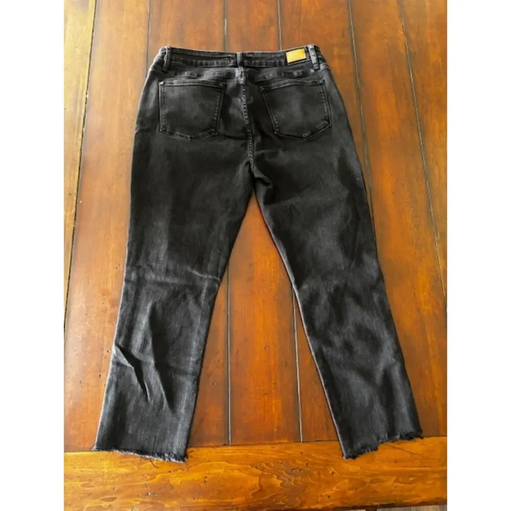 Judy Blue Size 13 x 31 Black Deconstructed Denim Jeans‎